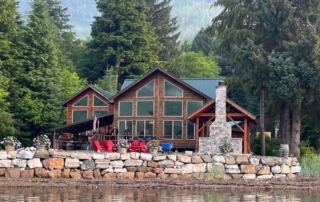 Alaska Lodge Vacation: The view of Screamin' Reels Lodge as seen from the water.